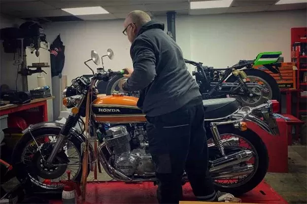 Motorcycle Service Bay